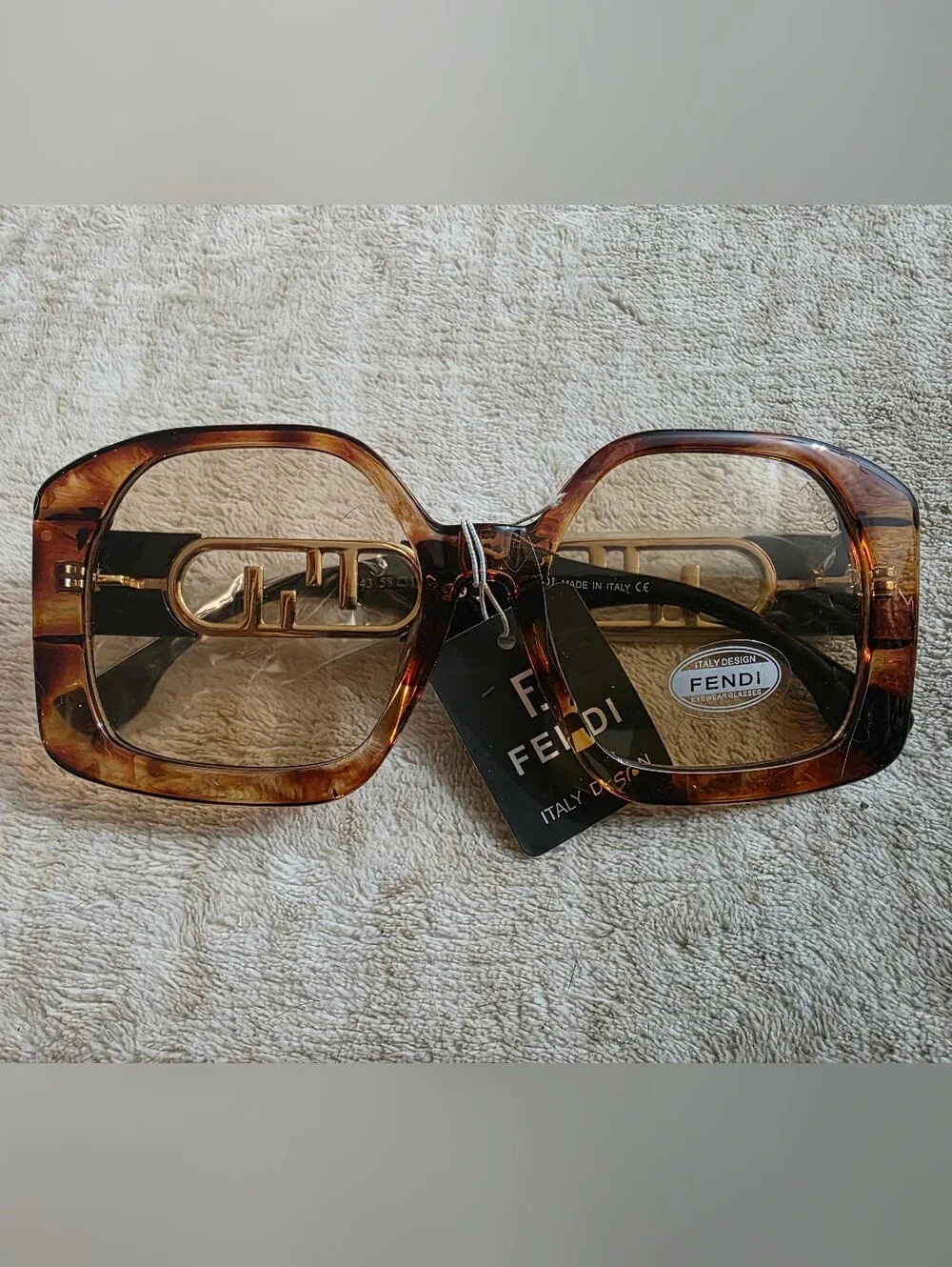 Fashion Women's Brown Tortoiseshell Square Sunglasses